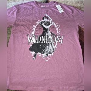 Nevermore Academy WEDNESDAY Graphic Tee - Dusty Rose